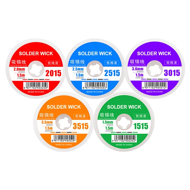 Desoldering Wire Solder Wick Braid 1.5mm 2.0mm 3.0mm Solder Wick for Desoldering