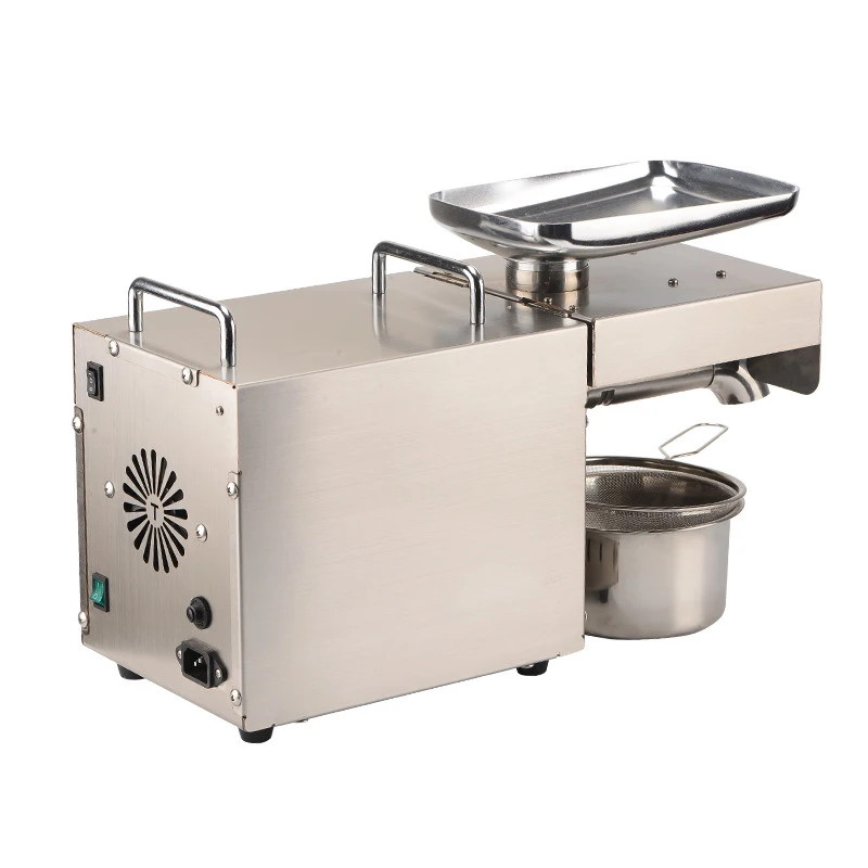 Household oil press electric small family commercial stainless steel automatic intelligent hot and cold press