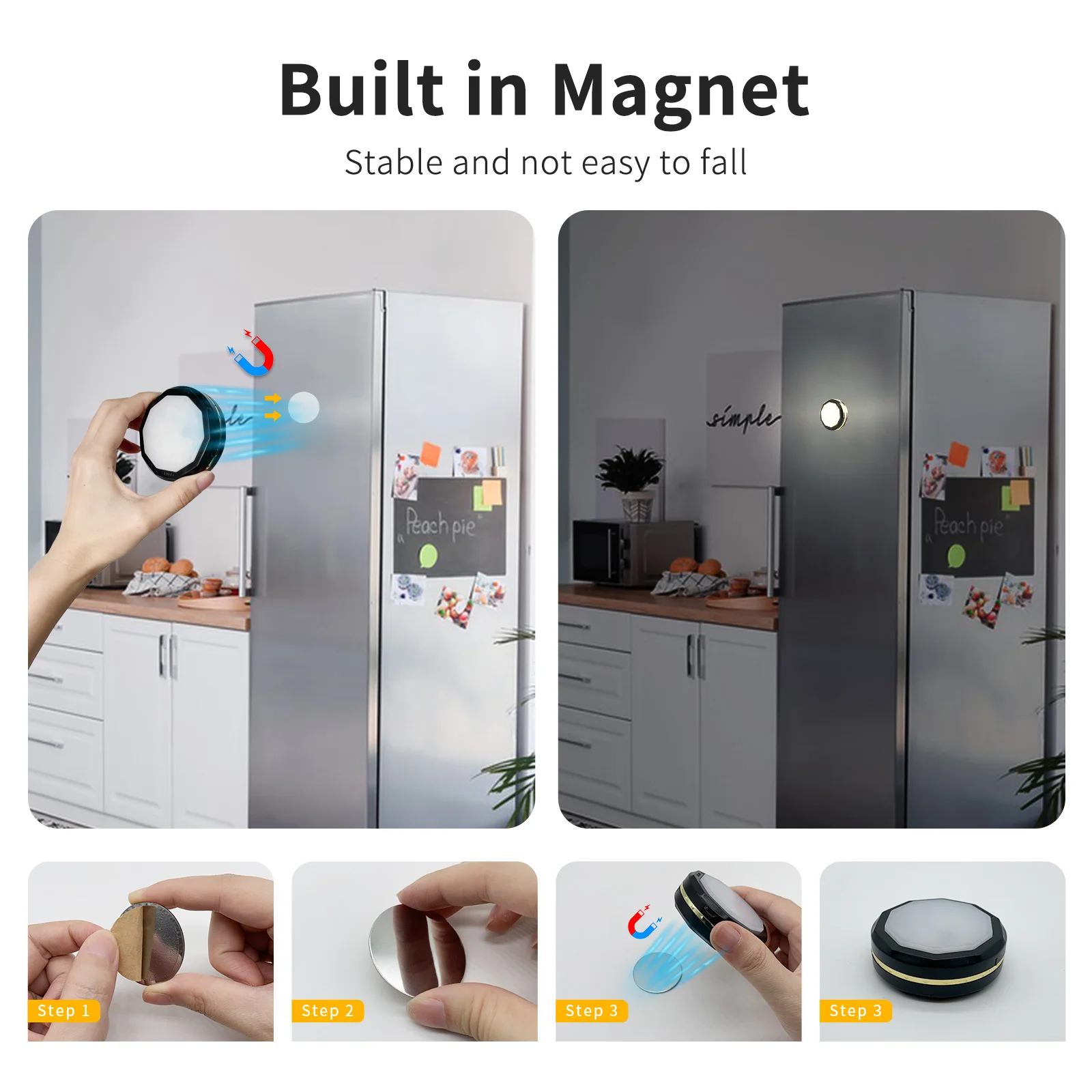 Halloween atmosphere mini puck light usb charging cabinet puck light 16 colors rgb under cabinet lights kit with remote control