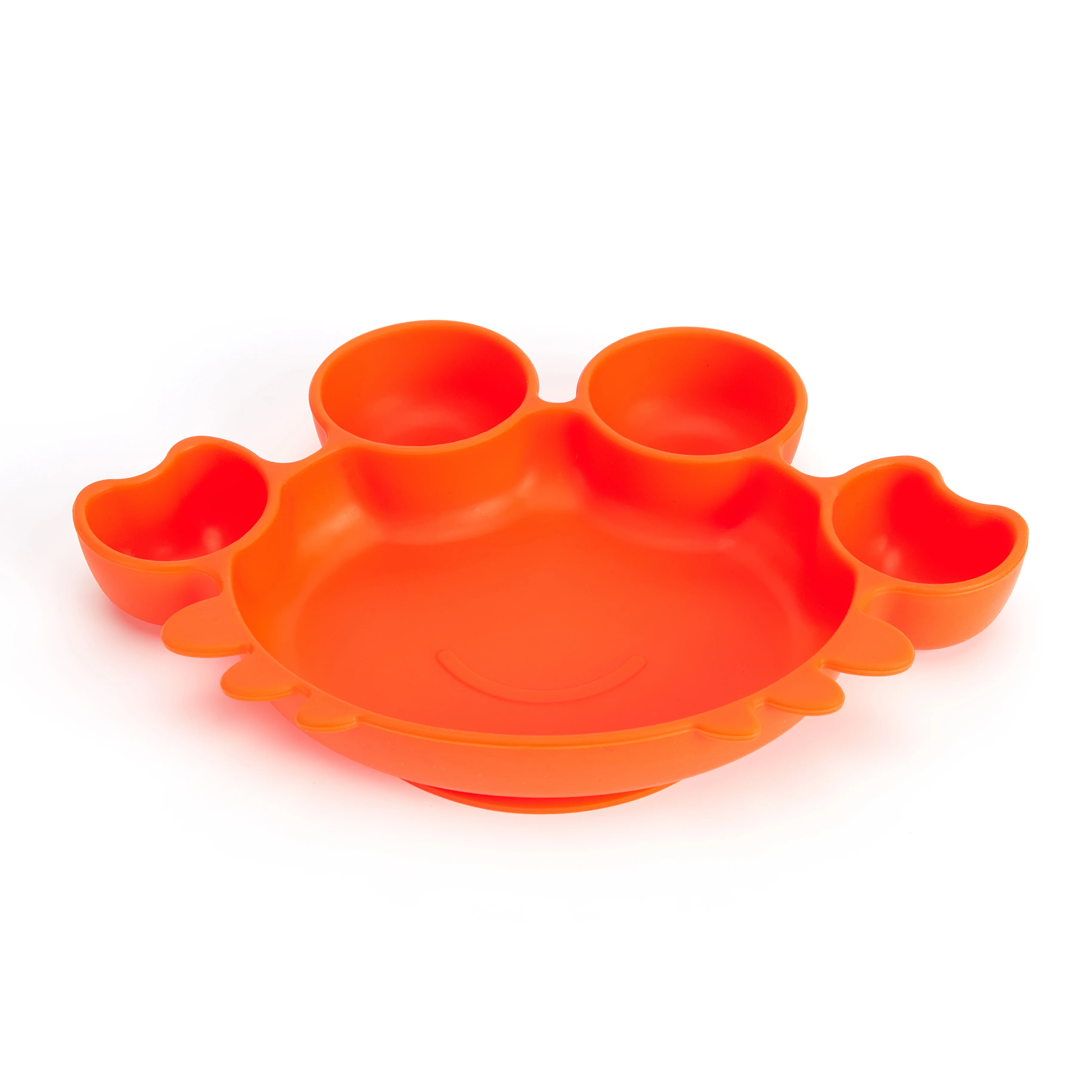 Нетоксичные, без БФА, пищевые, детские, силиконовые миски, Обеденный набор, в форме краба, детская, на присоске, силиконовая тарелка для младенцев