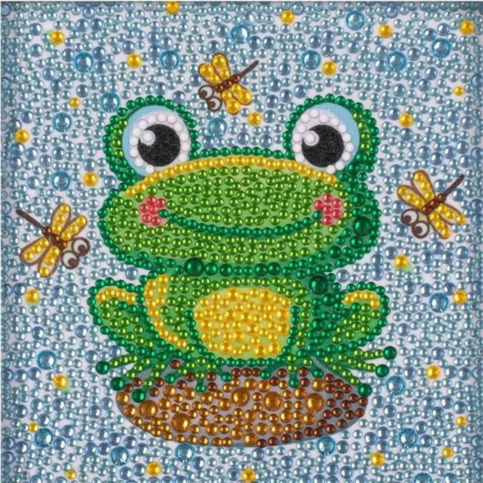 High quality 5D Diamond Painting Cute Frog Suitable for Children