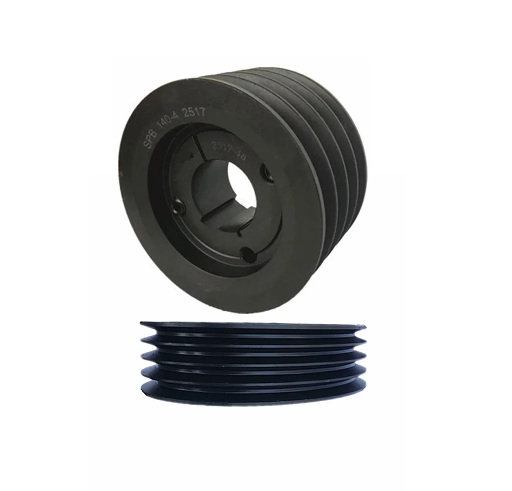 4 Groove Cast Iron SPBTaper Lock V Belt Pulley , Nonslips Lathe Poly V-belt Pulley