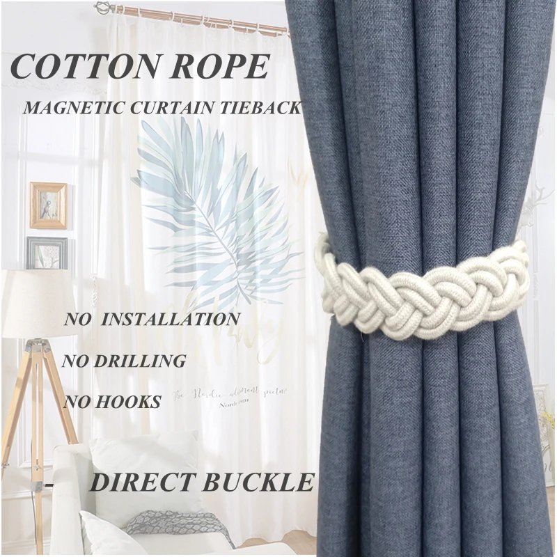 
New Curtains Curtain Tieback Hooks Magnet Buckle Magnetic Curtain Holder 