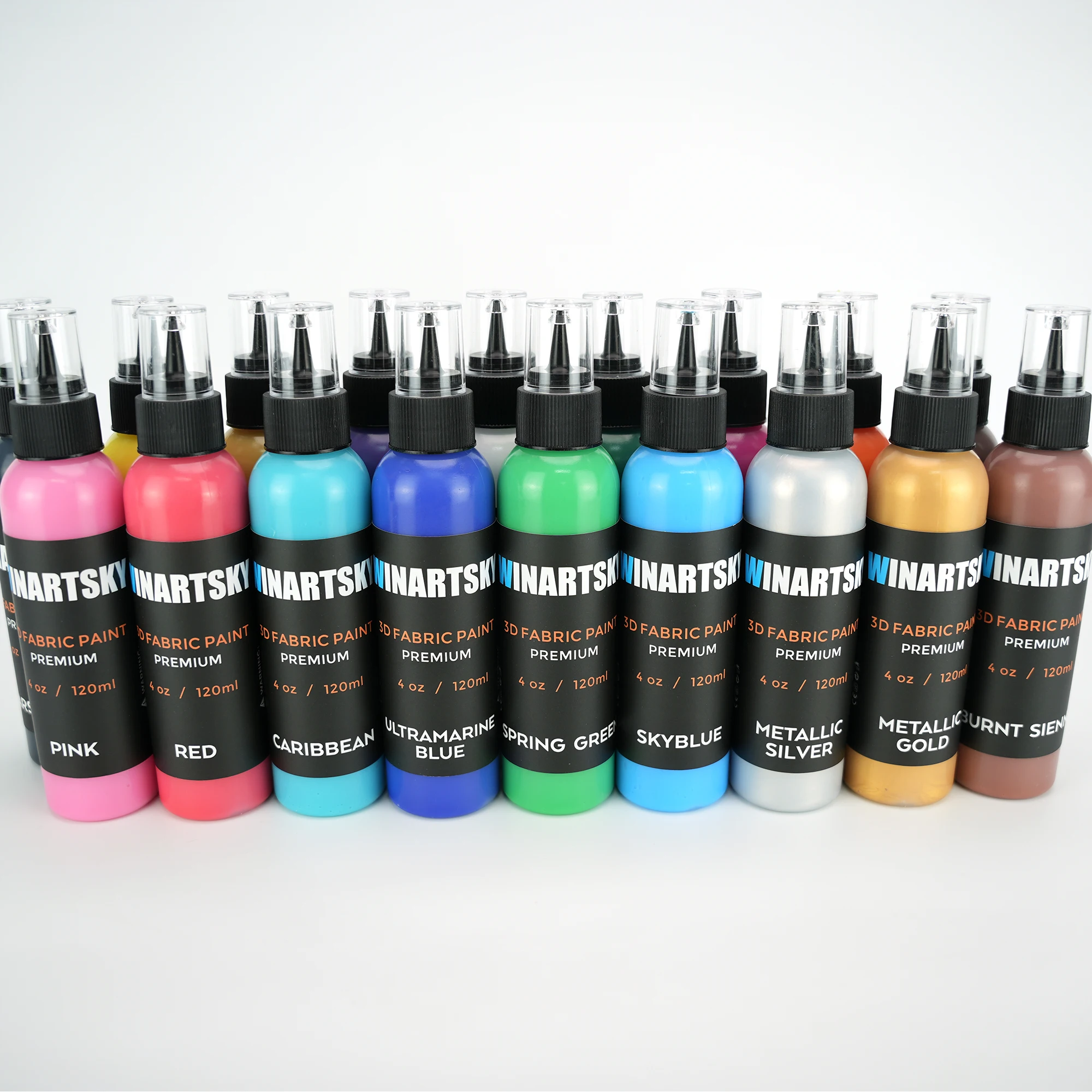 3D Fabric Paint 18 Colors 120ml fabric paint for clothes