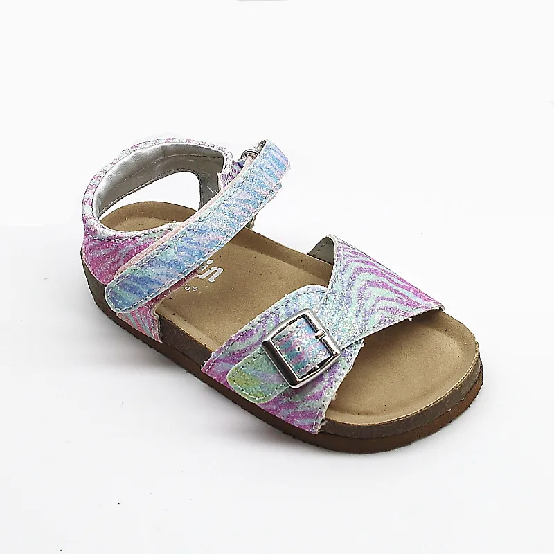 children casual cork PU upper sandal shoe comfortable cork flat sandals OEM & ODM