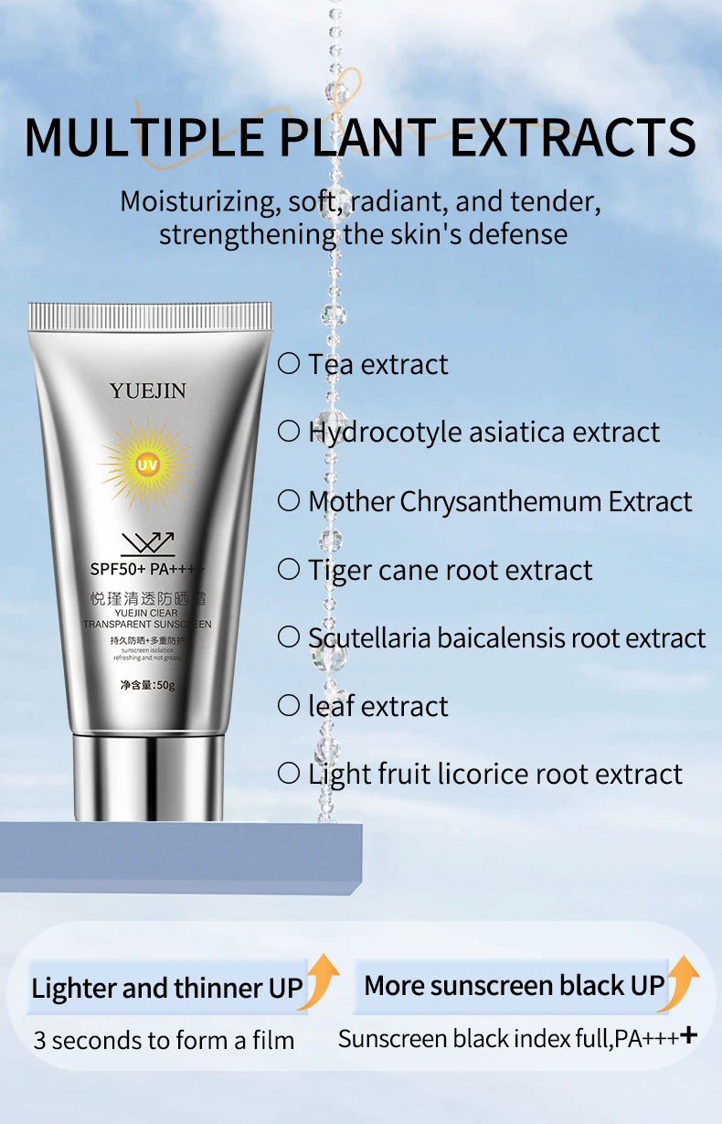 MOIKA YUEJIN best selling tinted moisturizer UVA/UVB protection sunscreen SPF 50 tinted liquid sunscreen