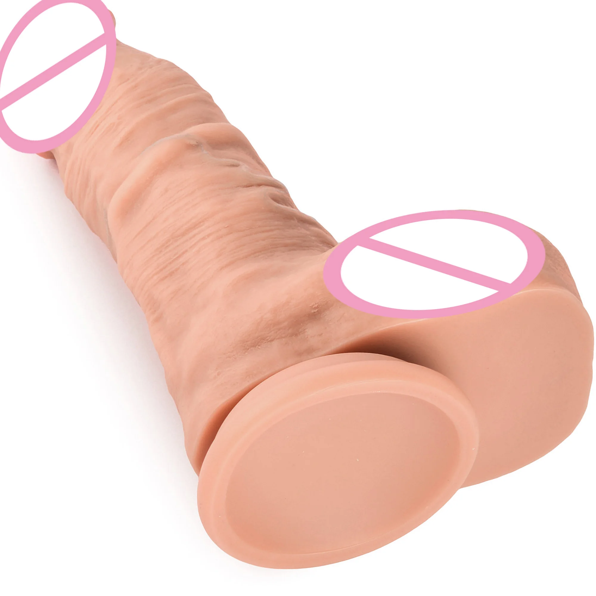xise 8.7inch realistic big dildo sex  toys  soft flexible dong fat short huge dildo bulk dildos suction cup games toys women