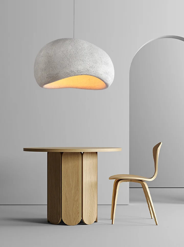 Oriental Tone Art Mushroom Cloud Pendant Light for Living Room Bedroom Dinning Room