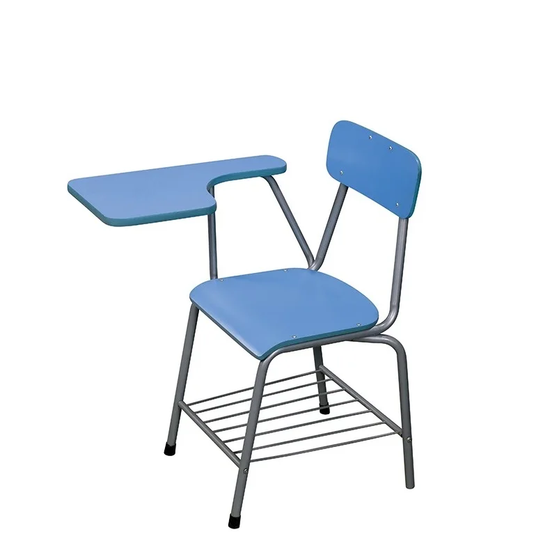 Modern School Furniture Student Study Chair Plastic Seat Training Chair With Writing Pad