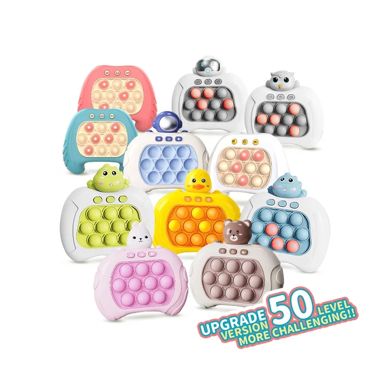 Newest Design 200 Levels Quick Push Game Console Fast Push Game Stress Relief Toys Electronic Pop Fidget Toy For Kids