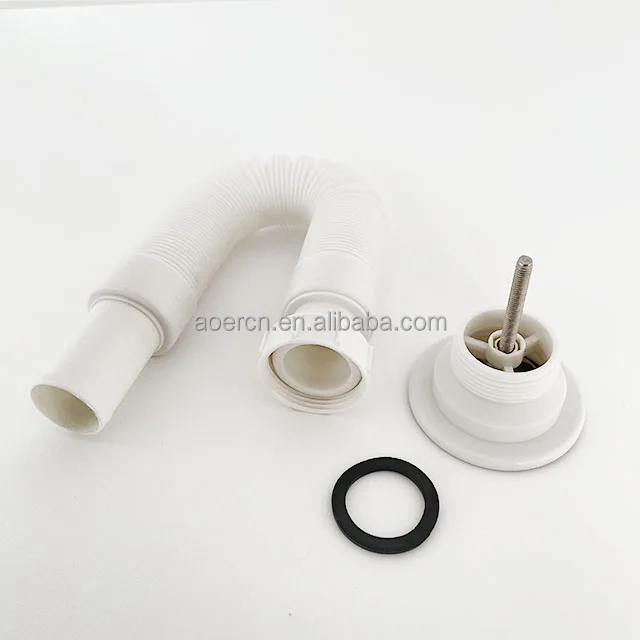 Factory Direct Pricing Plastic Drainer Pipe Bathroom Wash Basin Drain Hose Flexible Waste Drain Plastic Pipe