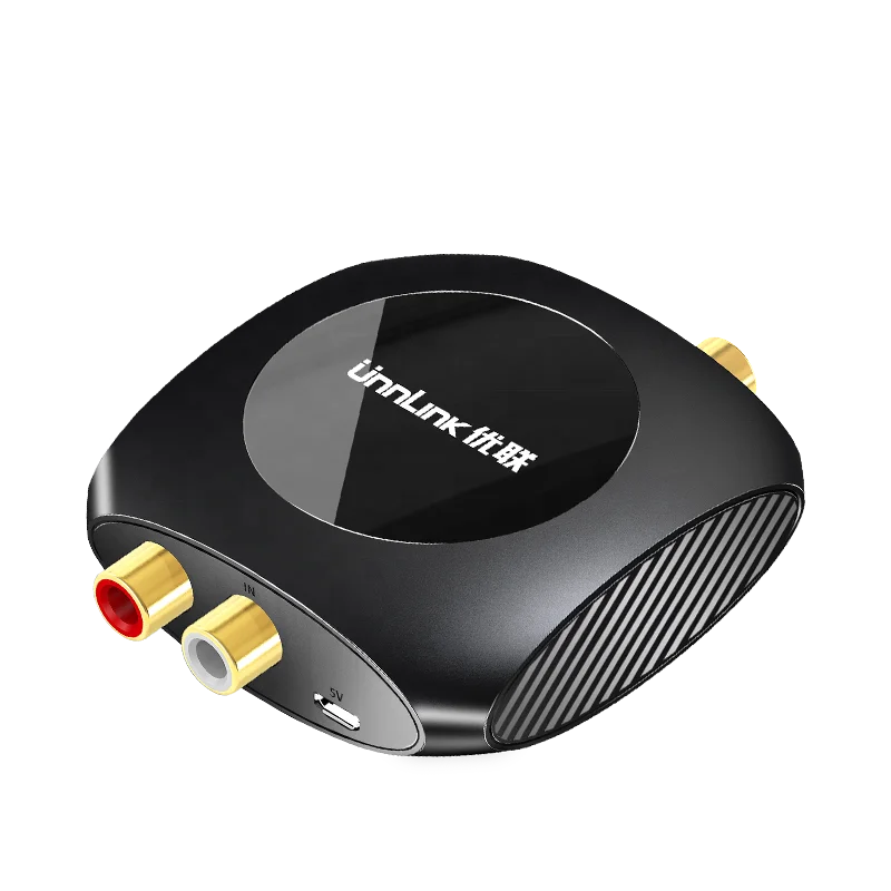 Unnlink 96KHz Analog to Digital Audio Converter 2RCA to Optical Coaxial Audio Decoder