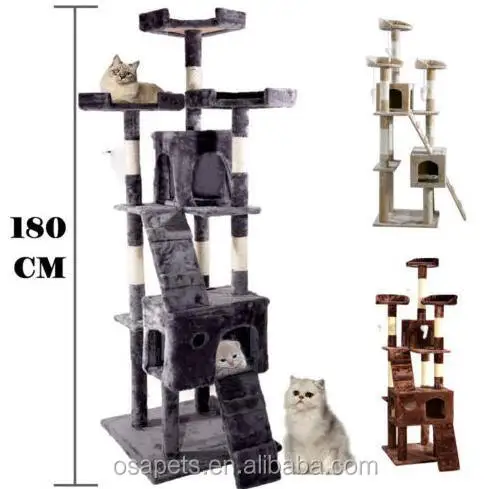 Plush Cat Trees Scratcher Cat Climbing Frame Cat Tree Tower Large Luxury