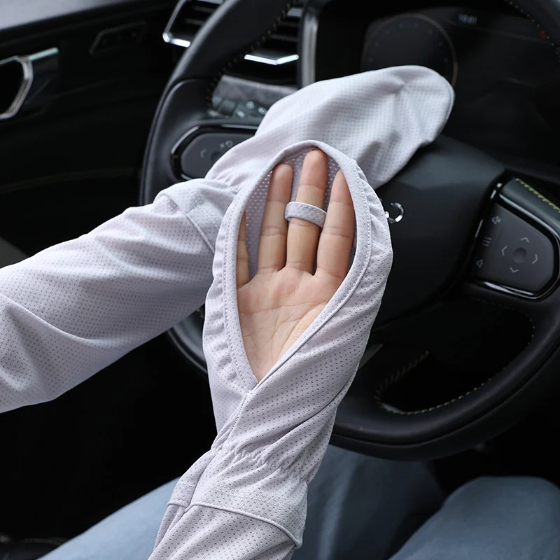 Custom Polyester Arm Sleeves Women Girls Uv Protection Cooling Arm Sleeves Polyester Fishnet Arm Sleeves For Sun Protection