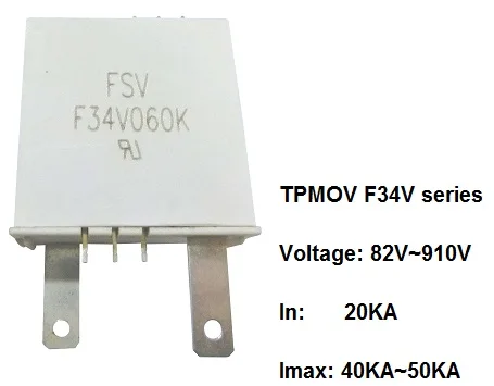 SMOV34S151MP Thermally Protected Varistors SMOV34S151NP In 20KA Imax 40KA