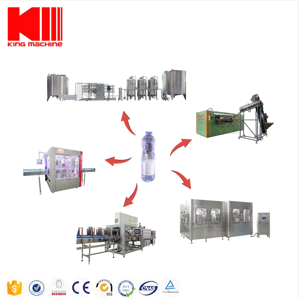Мобильные контейнерные ПЭТ розлива минеральной воды в бутылки завод полный чистой производственная линия машинного