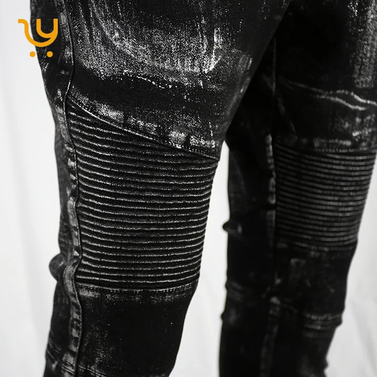2021 Custom Wholesale High Quality Popular Distressed Blue Mens Ripped Skinny Jeans Clothes Jeans Men For Men Stylish