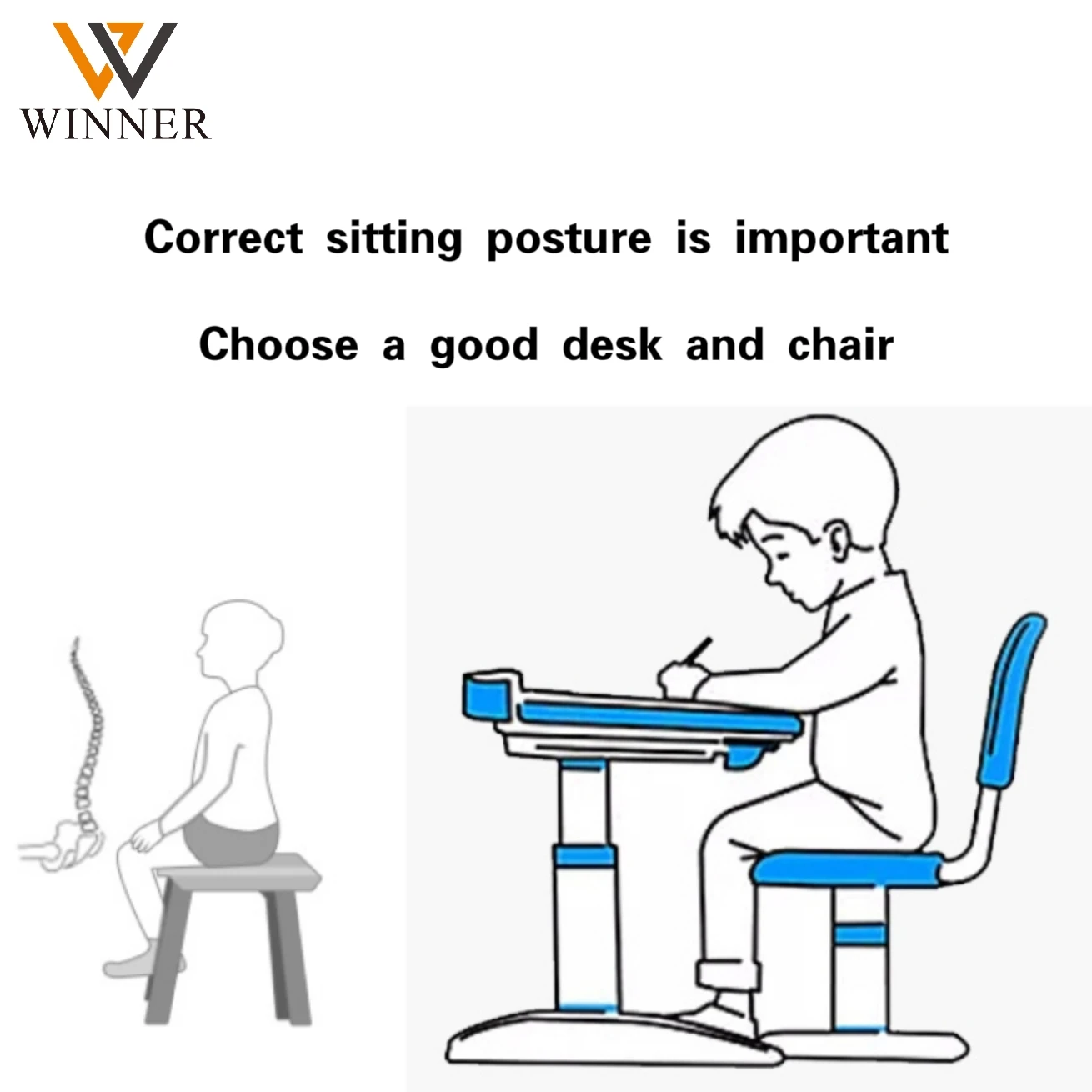 Wholesale School Furniture Adjustable Single Student Table And Chair Set for Education