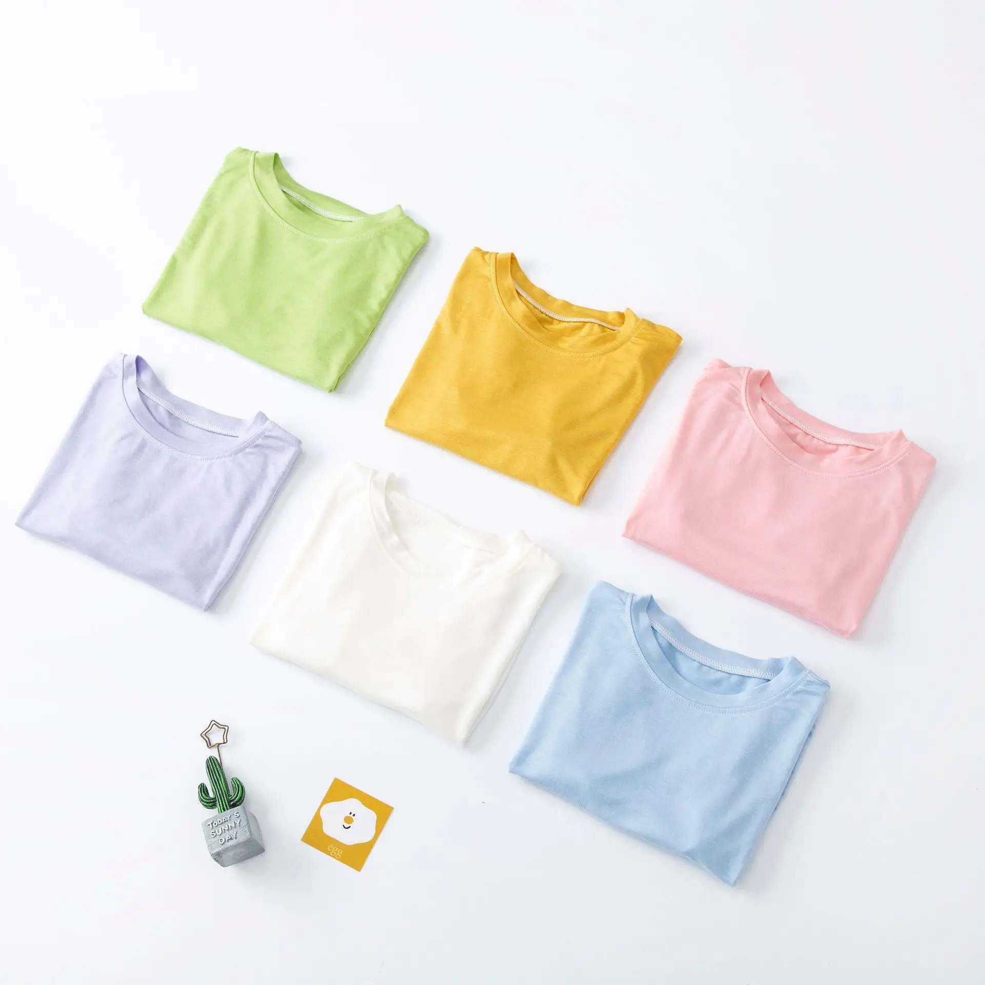 2022 Custom Logo Wholesale Colorful Cute Kids T-Shirt Designer Toddler Baby Boys T Shirts Tops Girls