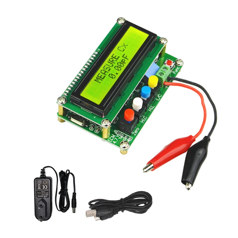 
JUNCTEK wholesale 1pF-100mF 1uH-100H LC-100A capacitance inductance meter LC-meter digital bridge with EU power adapter 