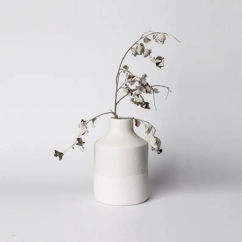 Uobobo Clear Ceramic Vases For Dry Flower Arrangement Dried Pampas Ceramic Vase Flower Arrangem