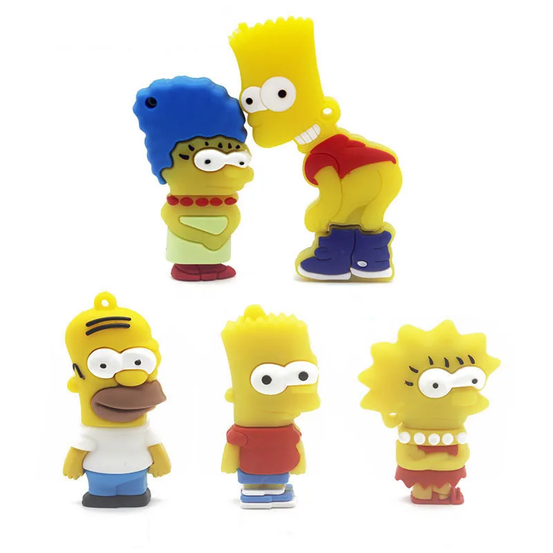 Барт Симпсон мышь волк 4 ГБ 8 ГБ оперативной памяти, 32 Гб встроенной памяти, 64 ГБ карта памяти флэш-накопитель USB флэш-диск