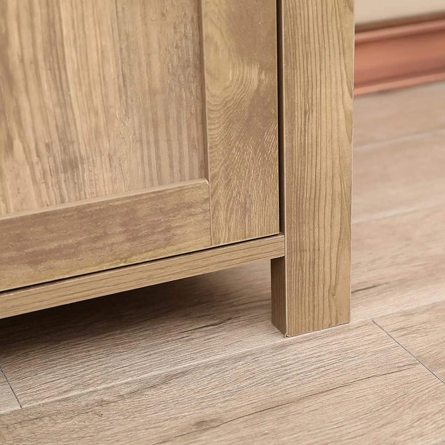 Wood Entertainment Center Media Console Fireplace Farmhouse TV Stand for 65 Inch