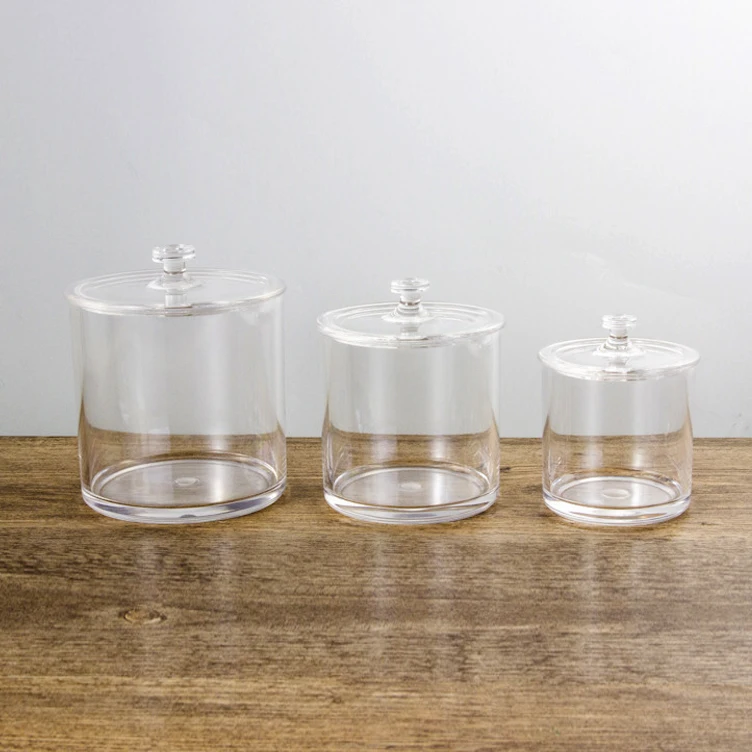 Amazon Acrylic Apothecary Jars Set of 3 Storage Box Crystal Clear Storage Canisters with Lids