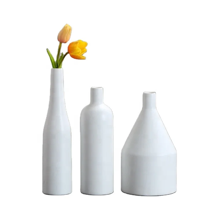 Nordic light luxury style decoration living room model room ceramic dining table vase dried flower ceramic vase