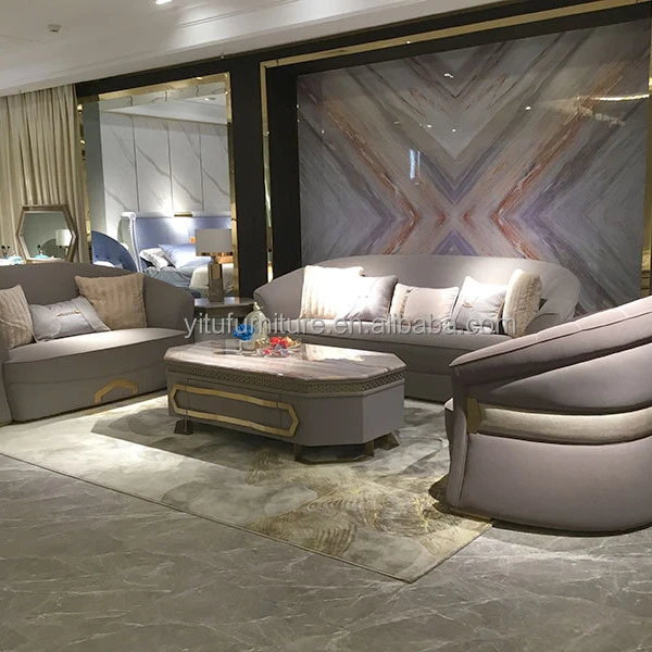 Inventory-big-sale Living room sofas modern home furniture American style sofa sets  leather luxury villa sofas