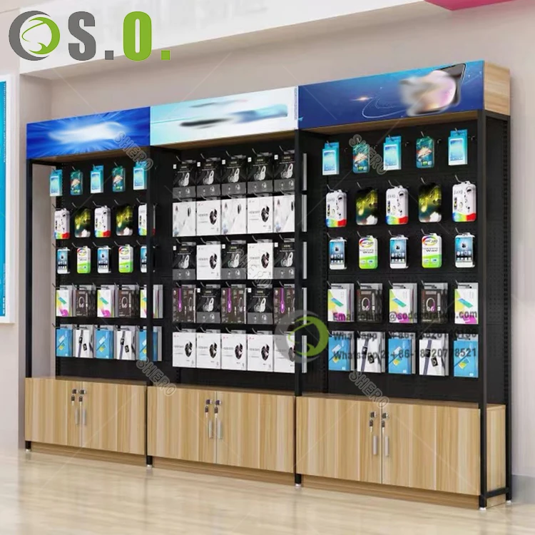 Boutique Professional Design Mobile Phone Shop Design Cell Phone Display Showcase Stand