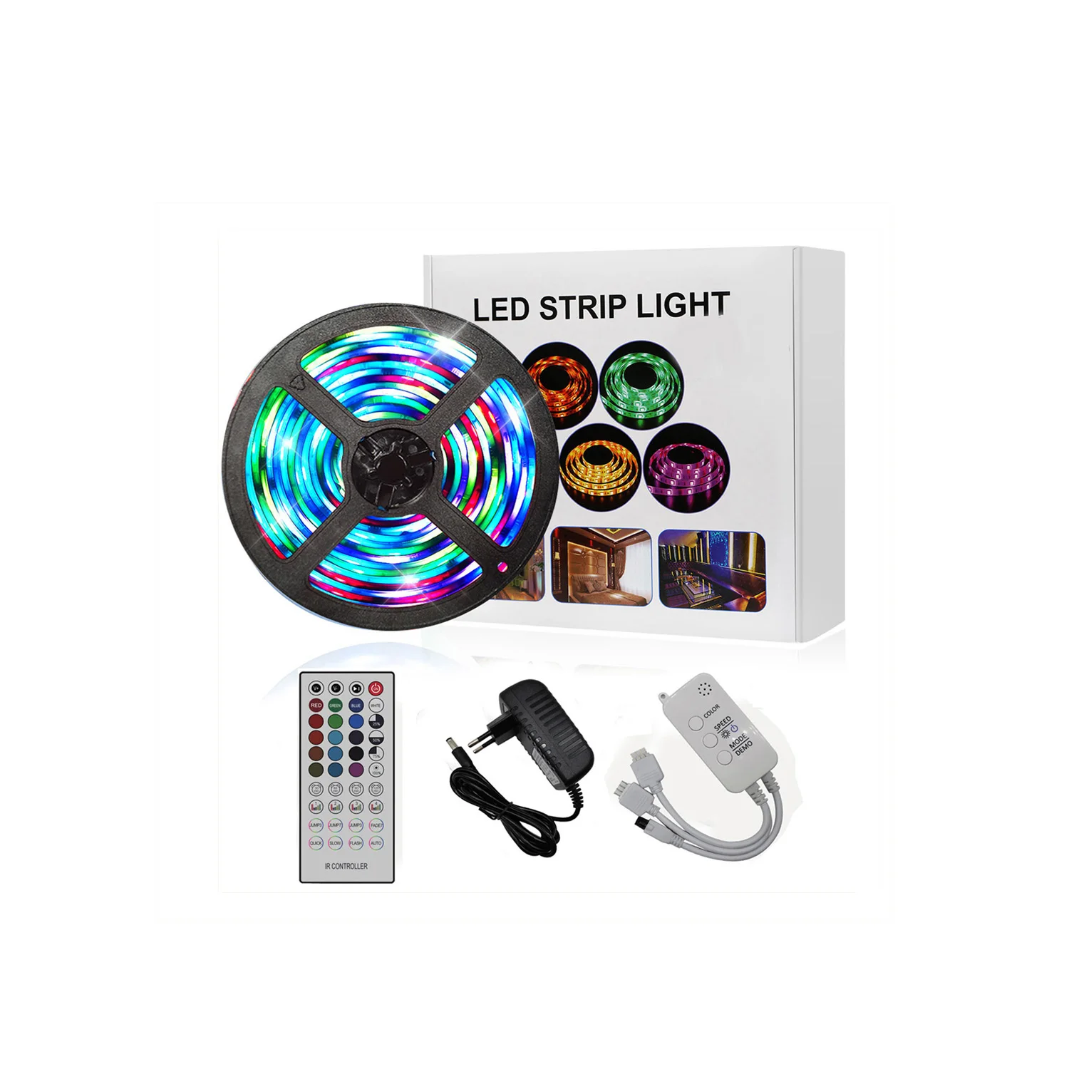 Hot selling Wifi Control  LED 12V 24V SMD 5050 intelligent RGB Dream Color LED Strip Indoor