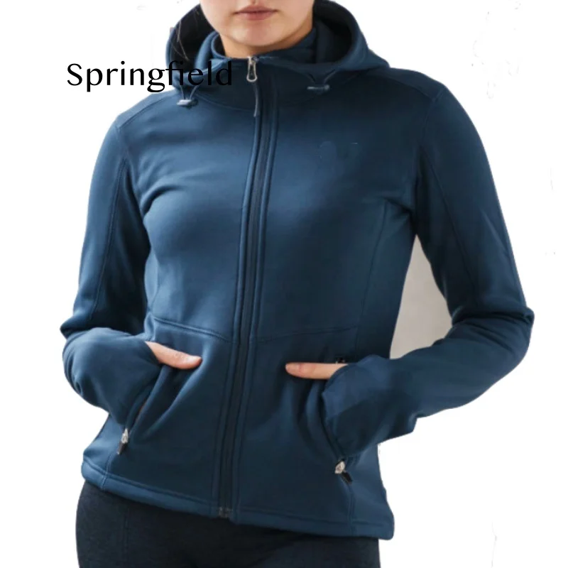 SF Equestrian Women Horse Riding Hoodie Ladies Horse Training Plus size Coat Full  Zipper Fleece Lined for Winter Fall Jacket