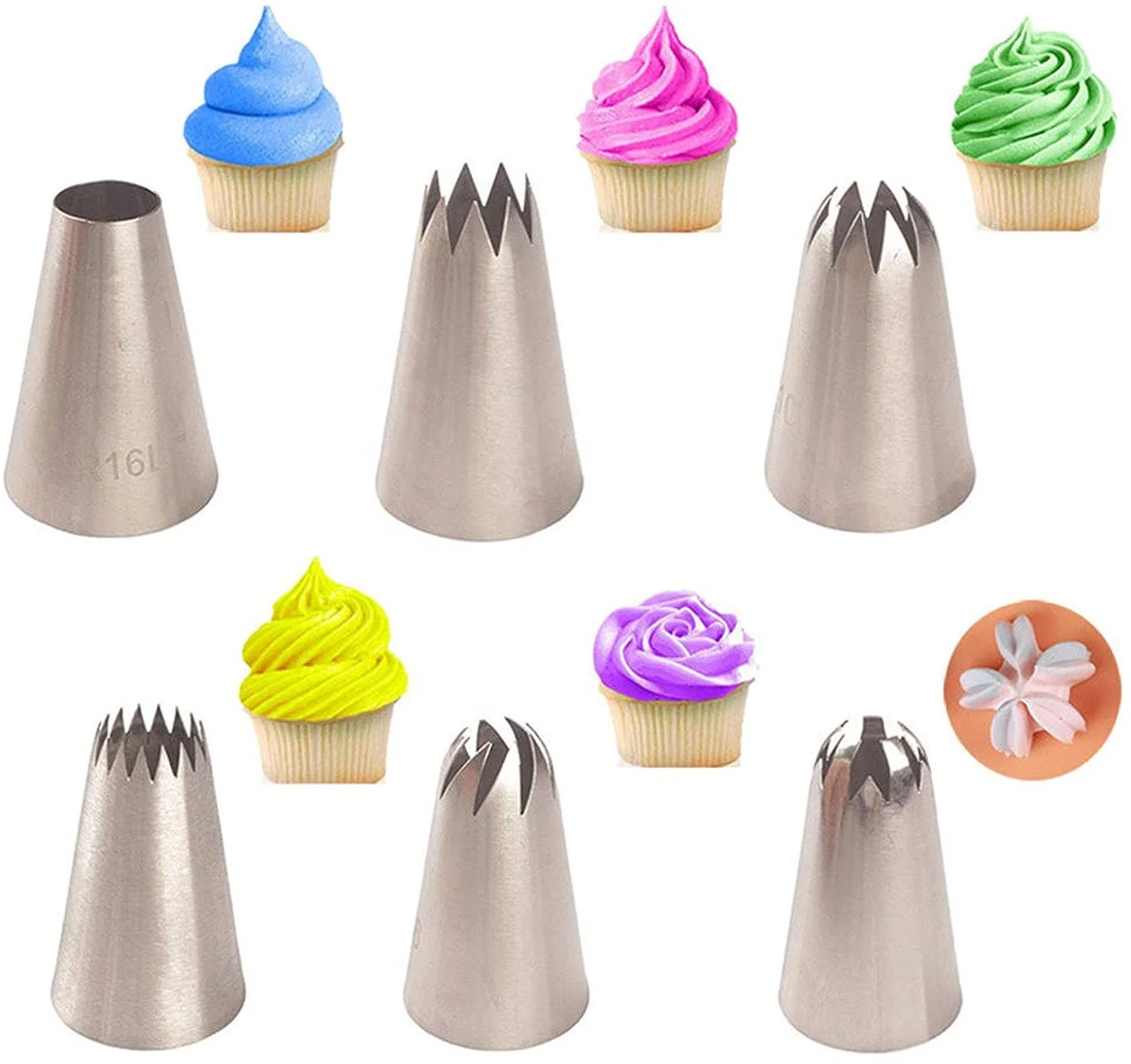Russian Cake Decorating Nozzle Piping Pastry Tool Baking Tip Tools Leaf Shape Icing Stainless Steel Nozzles Set