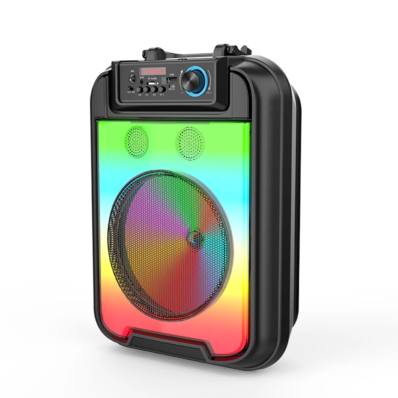 8 Inch Bt Portable Speaker High Power Speaker With Led Karaoke Player Light