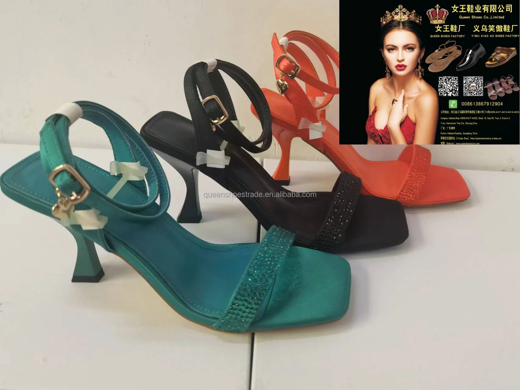 Ladies High Heel Shoes Party Wedding Rhinestone Heels Heeled Sandals for Women