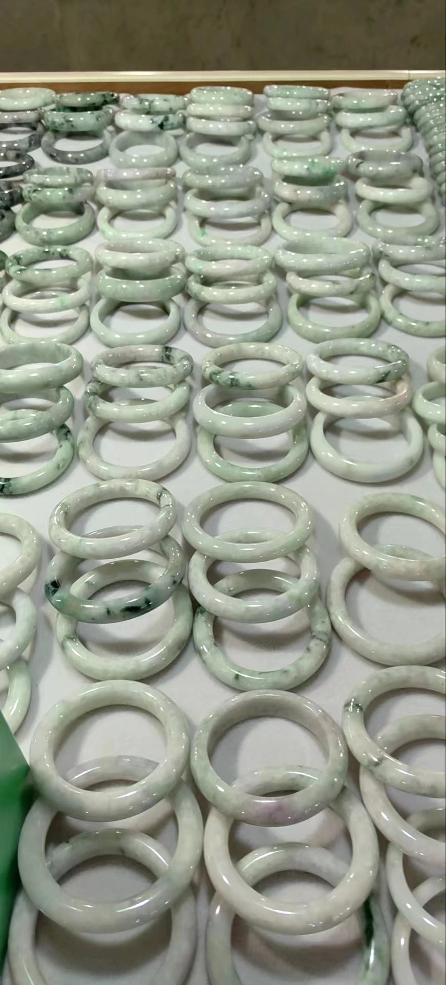 Myanmar A Grade Jade Green 54~60mm Adult Natural Jade Bangle Jadeite Bangle Women Stone Bracelet Charm Bangles