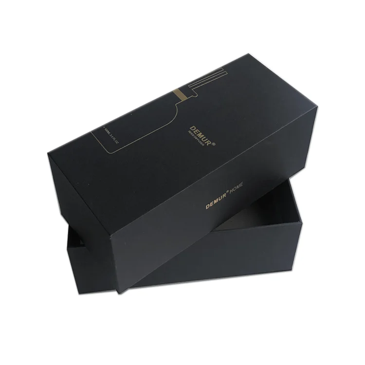 custom matte black gold foil essential oil gift box