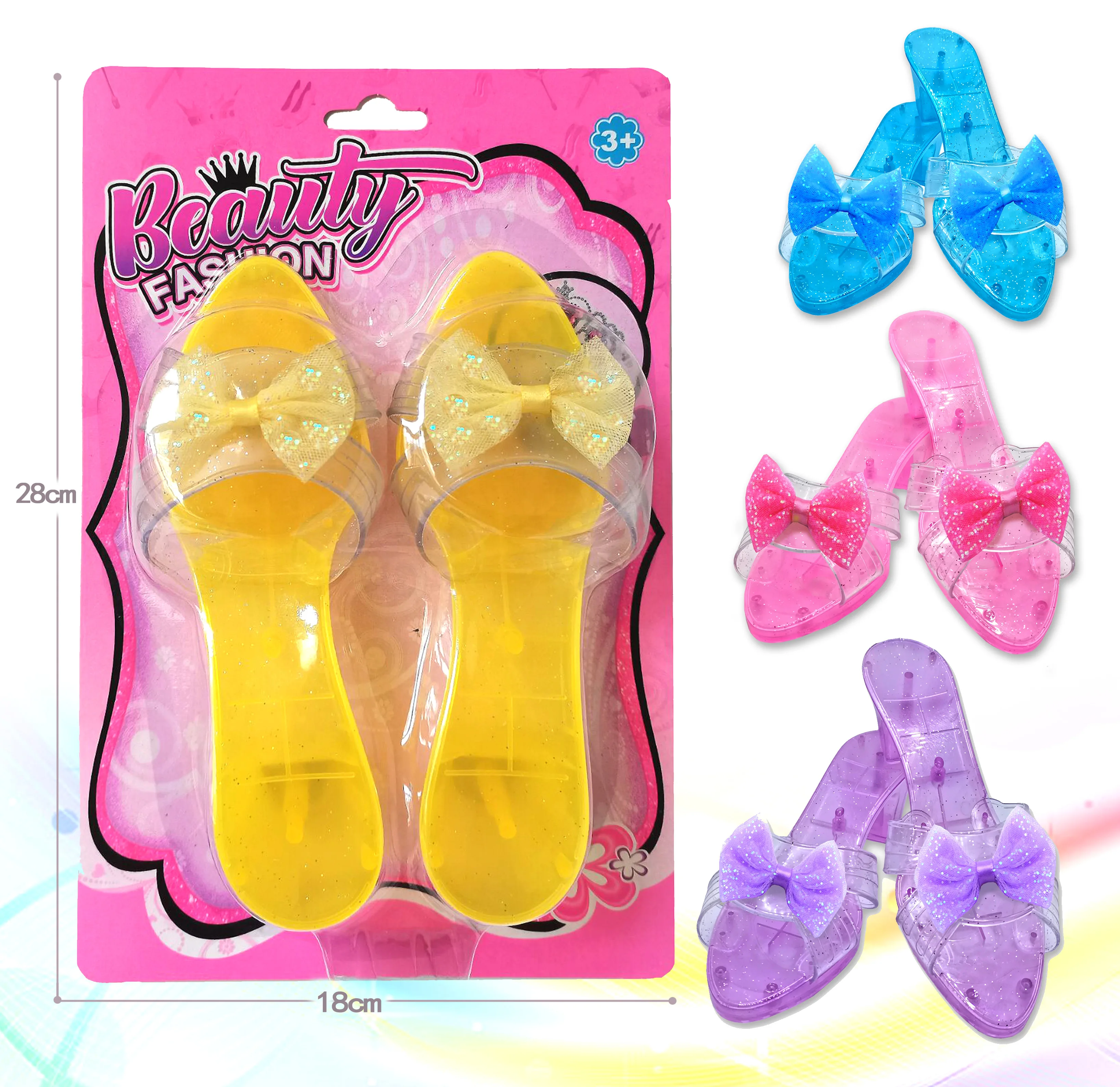 Детская прозрачная обувь на высоком каблуке