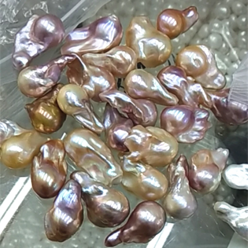 AAA Good Luster Large Baroque Flame Ball Pearls Natural Irregular Freshwater Fireball Pearl Loose