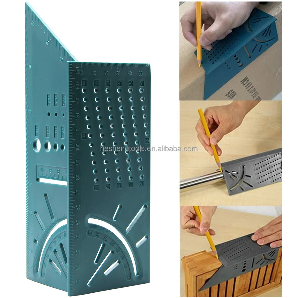 Многофункциональная угловая линейка, плотницкая линейка, квадратная измерительная линейка, линейка 45 градусов, деревообрабатывающий маркировочный манометр, плотничный инструмент