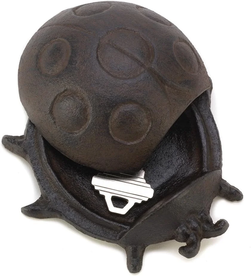 Металлические поделки, чугунные ключи, уличные украшения, коробка для хранения божьей коровки для домашнего садового декора