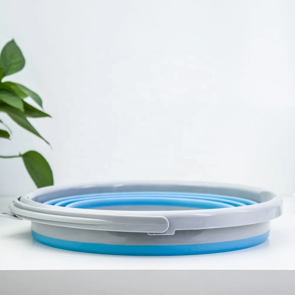 Outdoor Bucket Water Storage Container 10L Silicone Collapsible Buckets for Camping Fishing BBQ Car Washing