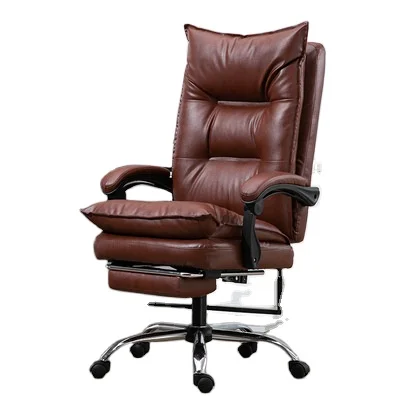 Ergonomic design comfortable lifting rotary reclining chair with adjustable back and foot rest boss office chair with pulley
