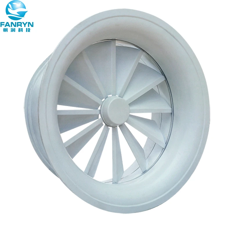 HVAC aluminum round air pattern adjustable system air swirl diffusers