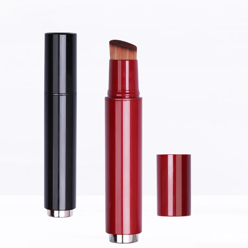 New Refillable Container Kabuki Liquid Foundation Multi-function Makeup Brush Portable Pressed Button Dispensing Brushes