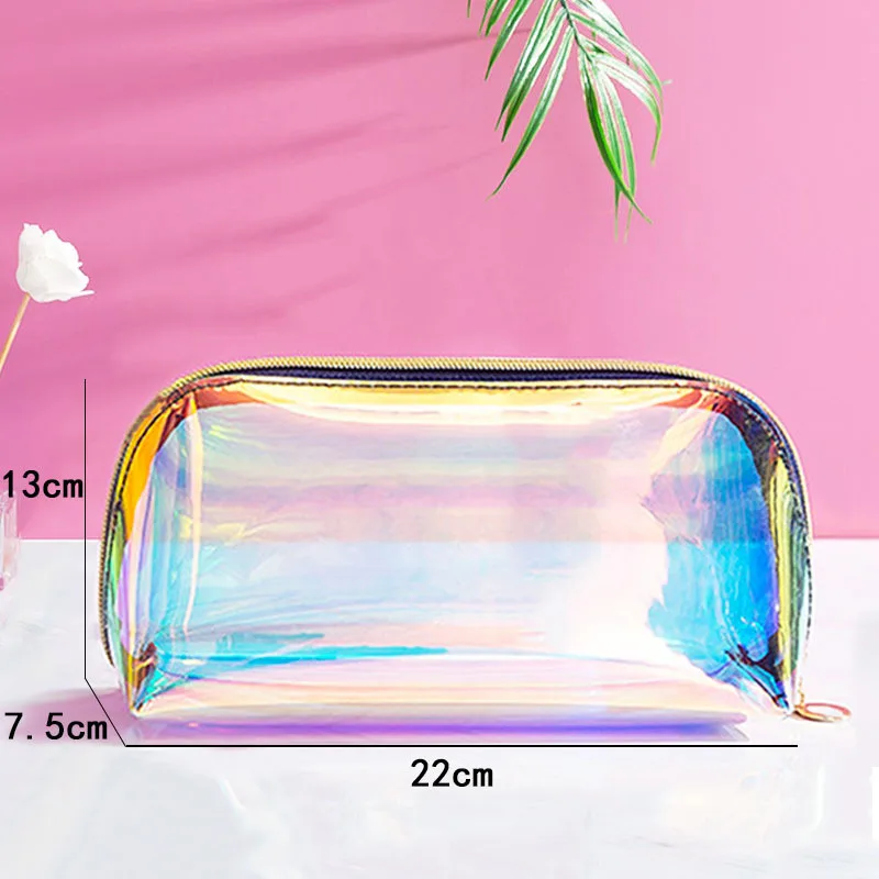 Wingtu Wholesale New Design Pvc Zipper Custom Pattern Cosmetic Bag Brand Clear Travel Makeup Bag With Logo