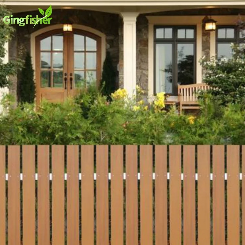 Outdoor Vinyl PVC Temporary Picket Fence Panel Wood Plastic Composite