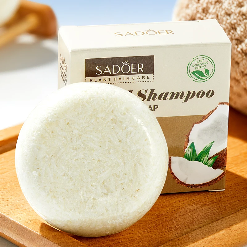 OEM ODM SADOER Keratin Coconut Extract Oil Control Fluffy Hair Shampoo Soap Deep Cleansing