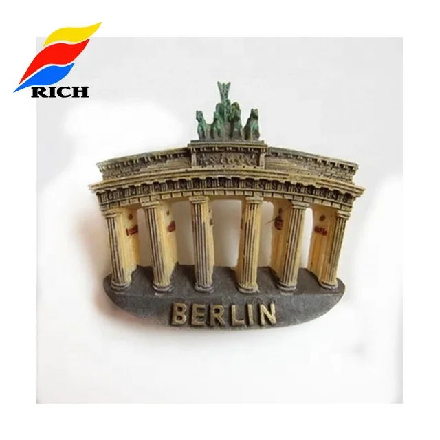 Promotional  Berlin Brandenburg Polyresin Creative Gift Refrigerator Fridge Magnet City Tourist Souvenir